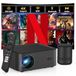 HOPVISION Mini beamer, Netflix officieel & Dolby audio met BT spreker, 15000 liter, Full HD 1080P, wifi, bluetooth, draagbare beamer, 4K thuisbioscoop, compatibel met YouTube/Prime