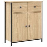 VidaXL Dressoir Sonoma-eikenhout, 70x30x80 cm, houtvezel