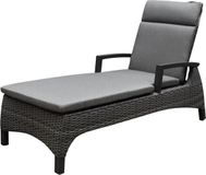 AVH-Collectie Dallas ligbed 162x70x101 cm antraciet wicker inclusief kussen