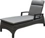 AVH-Collectie Dallas ligbed 162x70x101 cm antraciet wicker inclusief kussen