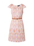 COMMA Jurk beige / oranje / pink