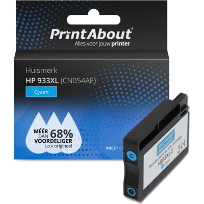 PrintAbout Huismerk HP 933XL (CN054AE) Inktcartridge Cyaan Hoge capaciteit