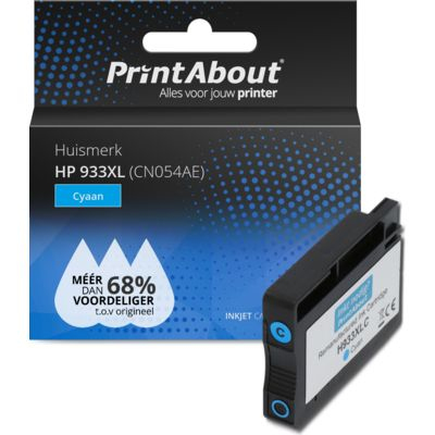 PrintAbout   Huismerk HP 933XL (CN054AE) Inktcartridge Cyaan Hoge capaciteit