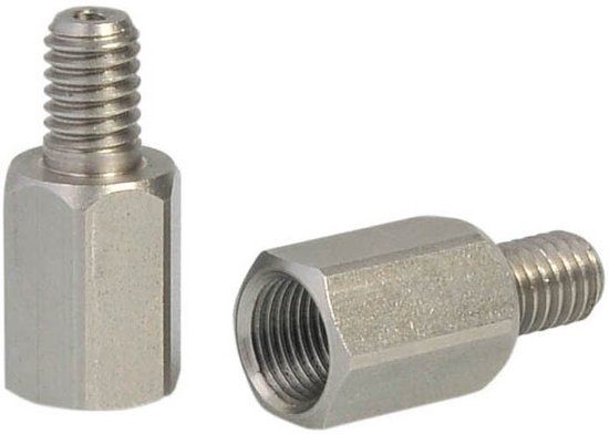 Elvedes Klemwartels M8 X 0,75 Voor Hydro Hose Rvs Zilver 10 St