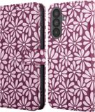 imoshion Hoesje - Geschikt voor Samsung Galaxy A57 (5G) - Design Bookcase smartphone - Bloom Love Blush