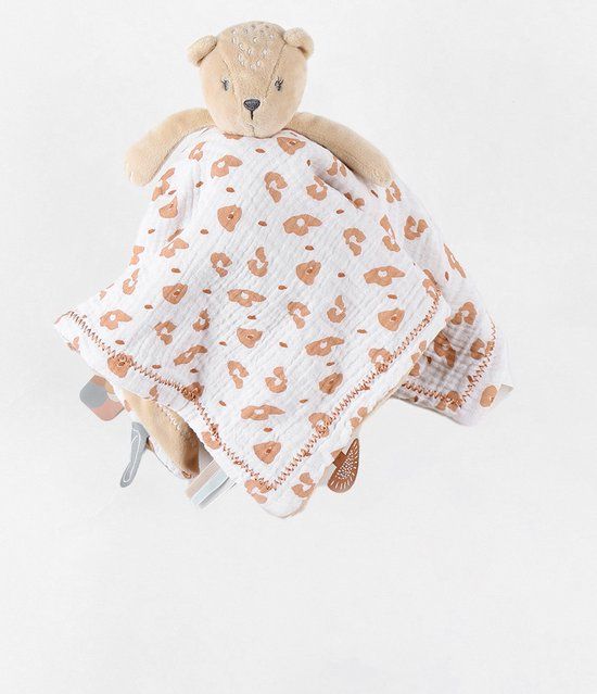 Noukie's Knuffeldoekje Doudou Day & Night Kendi - Beige/Wit
