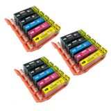 Canon 15 cartouches d'encre différentes pour Canon Pixma iP4850, MG5150, MX715 et autres modèles.