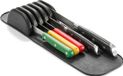 Sans marque Tiroir range-couteaux - 5 couteaux - Organiseur de couteaux antidérapant - Compact - Noir