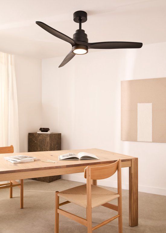 ‎CREATE WINDSTYLANCE DC Plafondventilator Met Afstandsbediening - Met Licht & WIFI - 132 cm - Zwart
