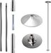 Pole Dance paal – Afneembare voet – Verstelbaar van 2,35 tot 2,74 meter – Trainingspaal – 4 mm dik – Statisch en roterend