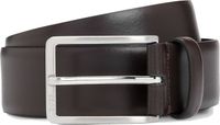 BOSS Leren Riem Erman-L Sz35 Leather Belt W80 Dark Brown Donkerbruin
