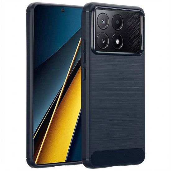 imoshion Brushed Backcover - Geschikt voor Xiaomi Poco X6 Pro - Donkerblauw