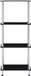 vidaXL - 4-laags Kastje - 40x40x100 cm - Zwart Glas