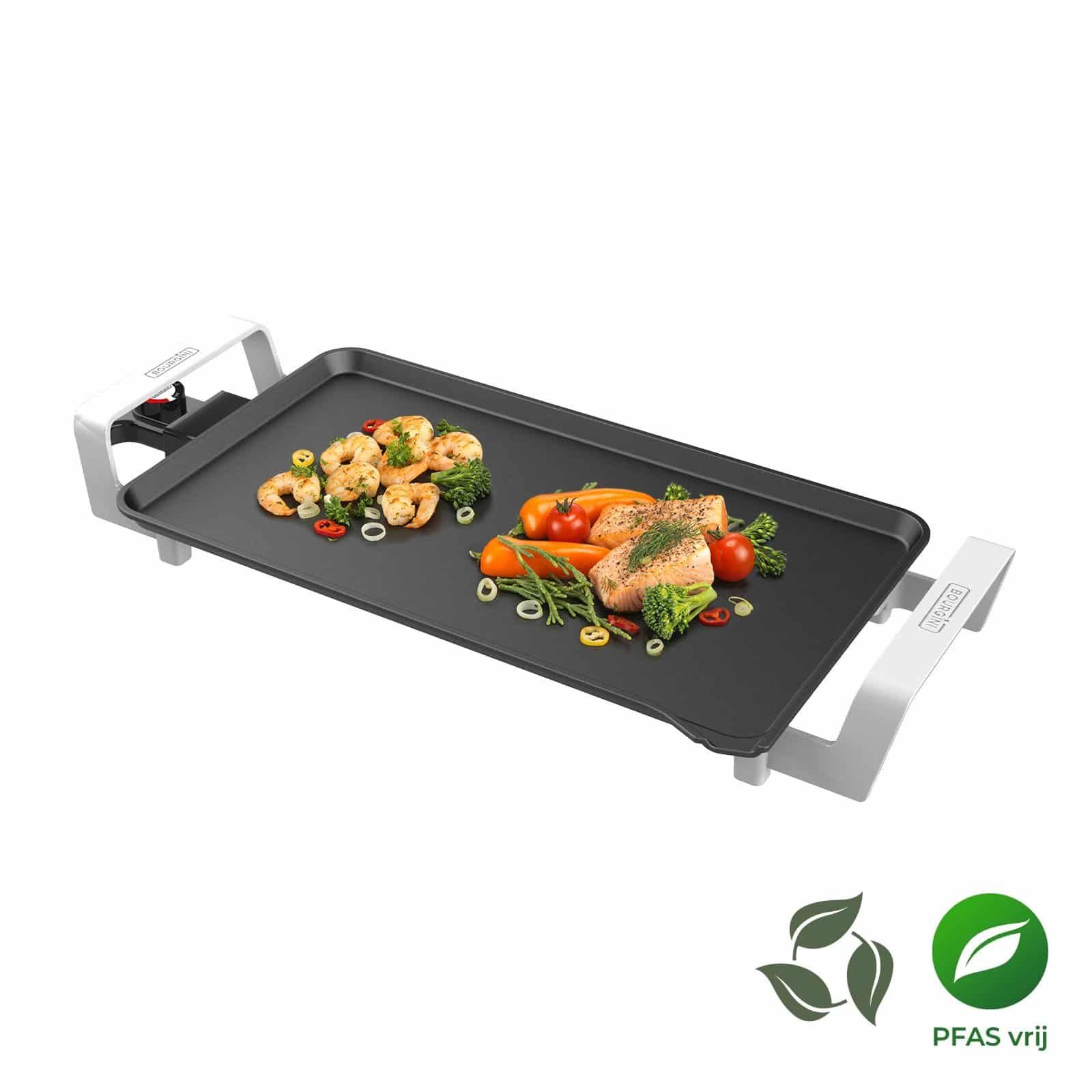 Bourgini Elements Multi Plate - Grillplaat - Bakplaat - 46 x 26 cm - 4-6 personen - Antraciet