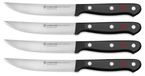 Couteau à steak set, 4 pièces, lame de 11 cm, acier inoxydable, noir