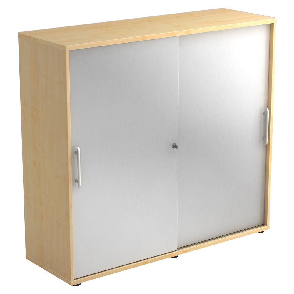 Schuifdeurkast Beta 1753S - Esdoorn/Zilver - 120 x 40 x 110 cm