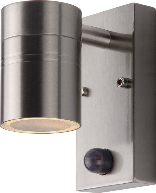 Lucide ARNE LED Wandspot - Ø 6.3 cm - Mat chroom - LED - GU10 - 2700K - IP44 - Met Sensor