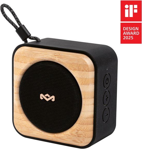 House of Marley Roots Bluetooth Speaker - Black - Waterproof - 14 Hour Battery Life