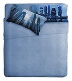 Ipersan Skyline beddengoedset van 100% puur katoen, lichtblauw