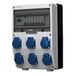 Doktorvolt stroomverdeler bouwstroomverdeler 6x230V pTD-S/FI 1P stroommeter Siemens en Mennekes
