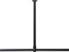 Sealskin Seallux - Plafondsteun voor douchegordijn hoekstang 60 cm - Zwart