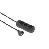 Microconnect GRU0035B power uitbreiding 5 m 3 AC-uitgang(en) Binnen Zwart