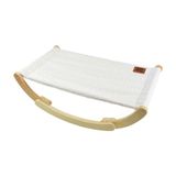 LOVE STORY Hangmat voor katten, hout/polyester, 59 x 37 x 20 cm, Wooly Ecru