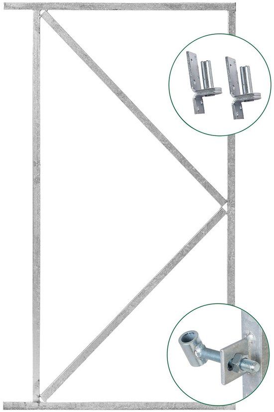 Merkloos Tuindeco IJzeren deurframe 80x100 cm