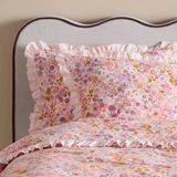 NOUS Living katoenen kussensloop met print 60x70 cm - roze