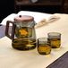 Bol Theepot en Vergieter in Glas met Houten Handvat – 0.65L