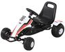 HOMCOM Go-kart kinderauto, loopauto met pedaal, geschikt voor kinderen van 3-6 jaar, staal, wit