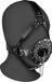 Ouch! by Shots Shots BV Open Mouth Gag Head Harness with Plug Stopper - Black