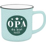 Becher Sheepworld Becher in Emailloptik "Opa du bist toll!"