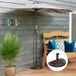 Bronze Croissant-shaped Wall-mounted Umbrella Stand, Ø38 Mm and Ø48 Mm, with Crank, Synthetic Resin, Dimensions 50 X 31 X 32 Cm