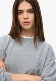 Superdry - Essential overdyed sweatshirt met logo - Dames - Truien - Blauw - Maat UK8-EU36