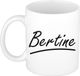 Bellatio Decorations Bertine Naam koffiemok - beker - met sierlijke letters - wit
