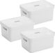 Sunware Sigma Home opbergbox 5L - Set van 3 - Wit/Transparant