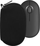 kwmobile computermuis hoes geschikt voor Logitech Pebble Mouse 2 M350s / M350 hoesje - Muis beschermhoes met rits - Mouse case van neopreen in zwart