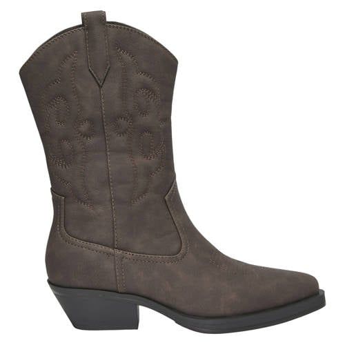 ONLY ONLY Onlbronco-3 imitatieleren western cowboylaarzen - bruin