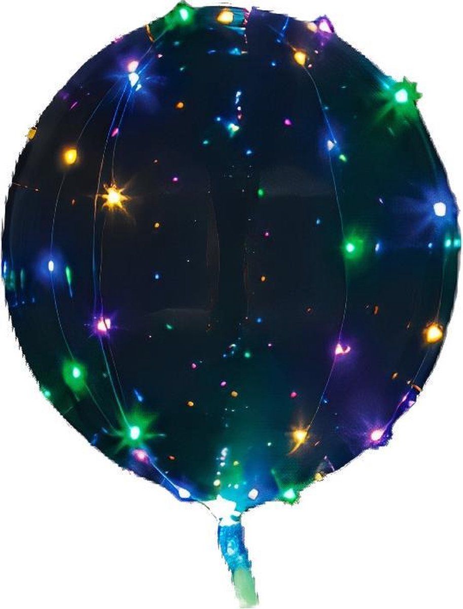 Amscan Led-ballon Clearz Crystal Clear 46 Cm Folie Disco - Multicolor