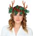 Widmann Rendier Hoofddeksel met Hulst en Dennenappels - Groen/Bruin - Unisex - Kerst