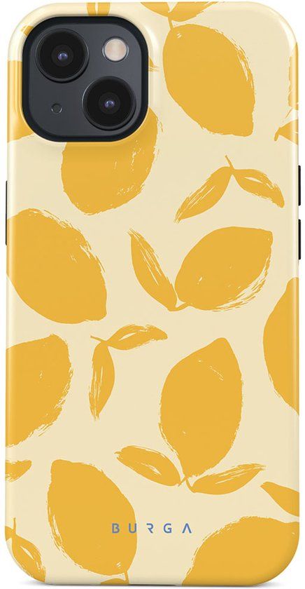 BURGA Telefoonhoesje voor iPhone 15 - MagSafe-compatibel - Schokbestendige Hardcase Hoesje - Lemon Tart