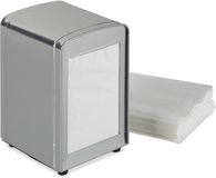 Merkloos 5x servettenhouder retro - zilver - American Diner - servet houder - dispenser