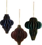 Ginger Ray Honeycomb ornamenten - 3 stuks