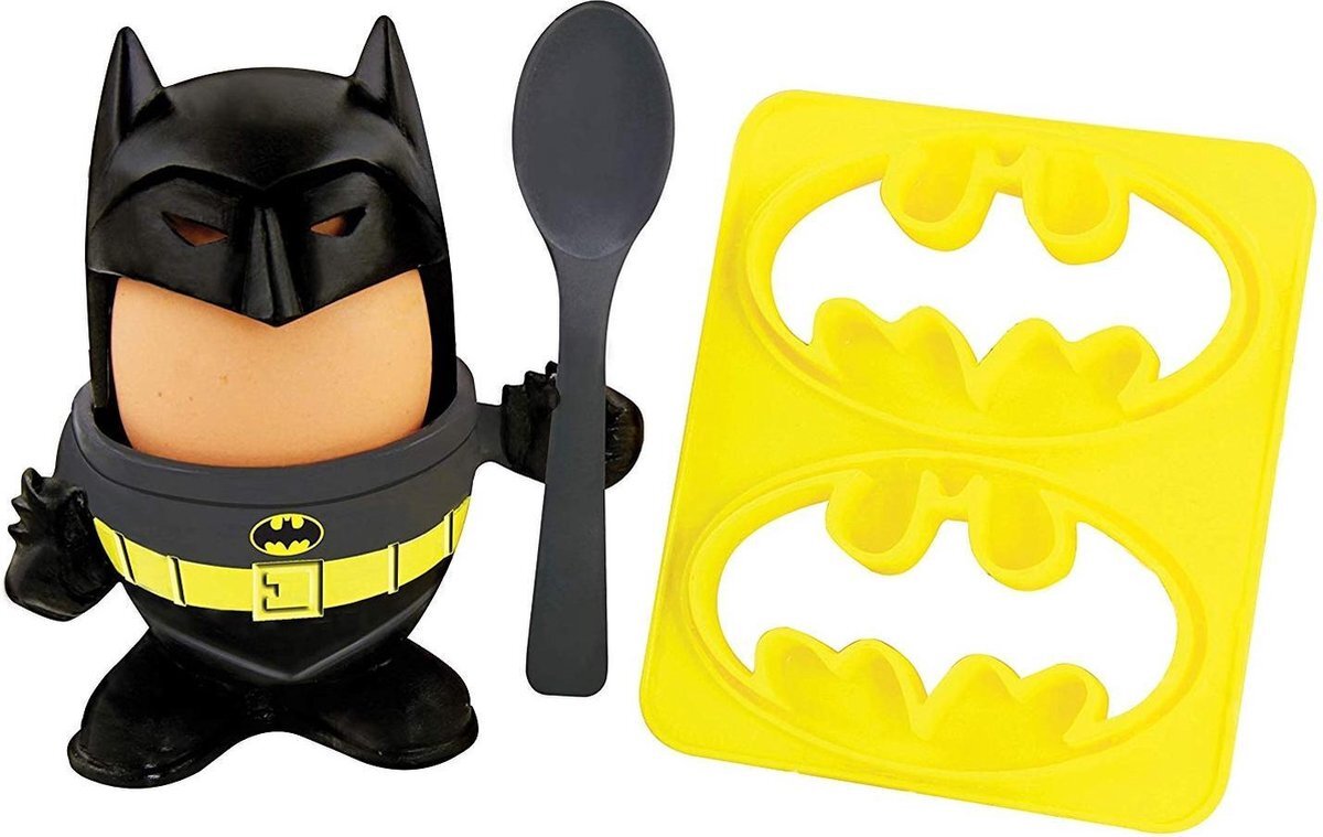 Paladone Eierdop En Toastsnijder Batman 5 Cm Zwart/geel