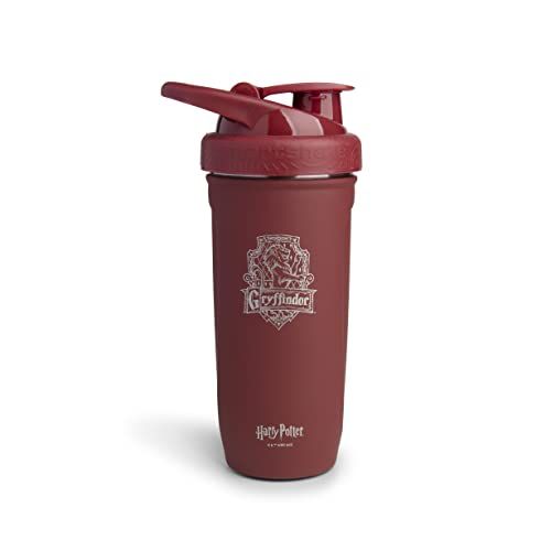 Smart Shake Reforce Harry Potter Proteïneshaker RVS - 900 ml | 30 oz | Lichtgewicht Fitness Shakerfles met Zacht Deksel | Lekvrij, BPA-vrij & DEHP-vrij Gryffindor