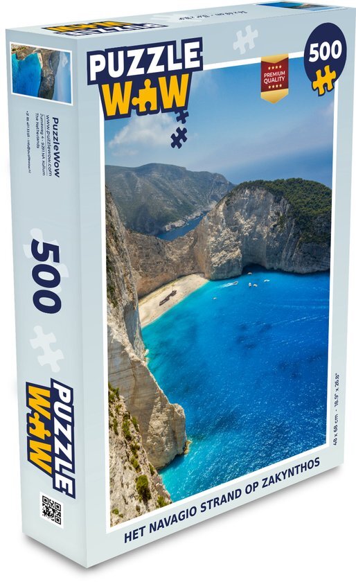 MuchoWow Puzzel Het Navagio strand op Zakynthos - Legpuzzel - Puzzel 500 stukjes