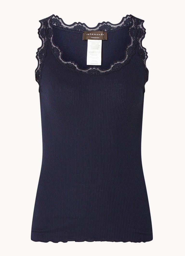 Rosemunde Tanktop - Zijdeblend met Kant