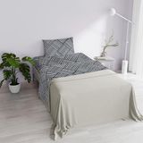 Italian Bed Linen Beddengoed Dafne, 100% microvezel, Frans bed, Citylife Grey