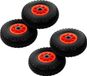 vidaXL - Steekwagenwielen - 3,00-4 - (260x85) - massief - PU - 4 - st